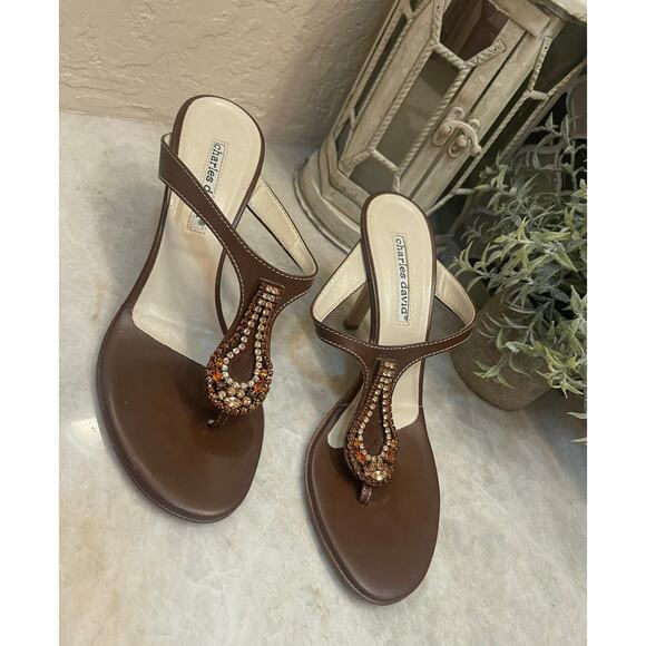 Charles David designer heels brown sz 38 - Picture 13 of 15